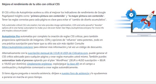  autoptimize css critico