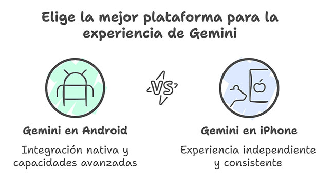 Usar Gemini en los teléfonos móviles