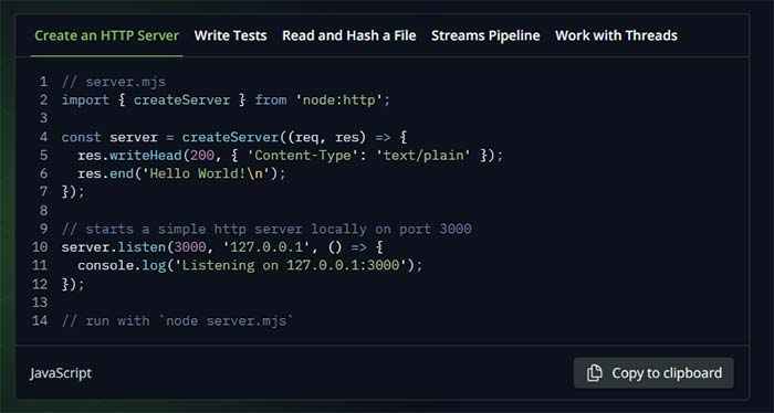 Node.js terminal
