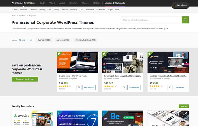 Themeforest temas de WordPress