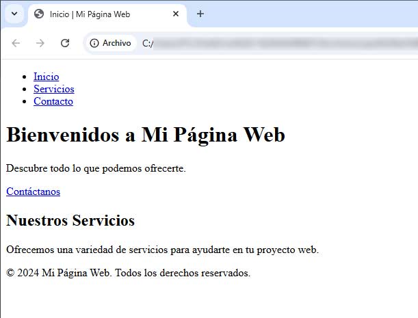 ver resultado html prueba